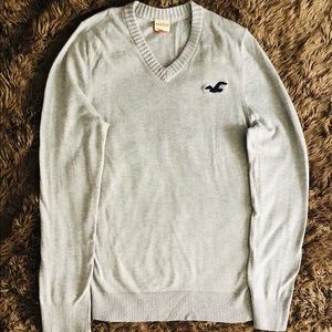 Light Grey V-Neck Sweater